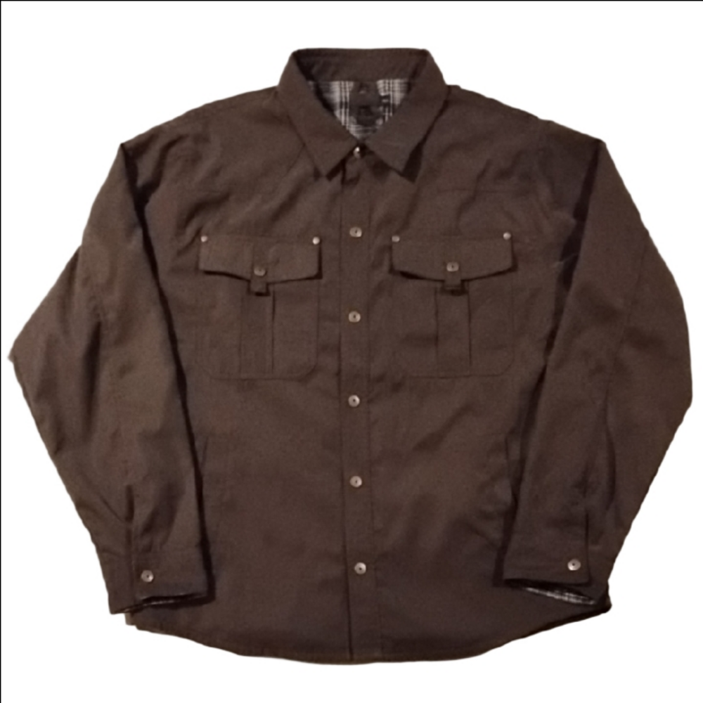 Men's Grayish Green Shirt Jacket